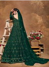 Rama Green Colour Fancy Designer Latest Stylish Festive And Party Wear Butter Fly Net With Heavy Work Gown Collection 5102